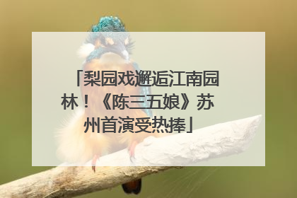 梨园戏邂逅江南园林！《陈三五娘》苏州首演受热捧